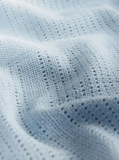 Next 2 Pack 100% Cotton Baby Cellular Blanket Blue Best