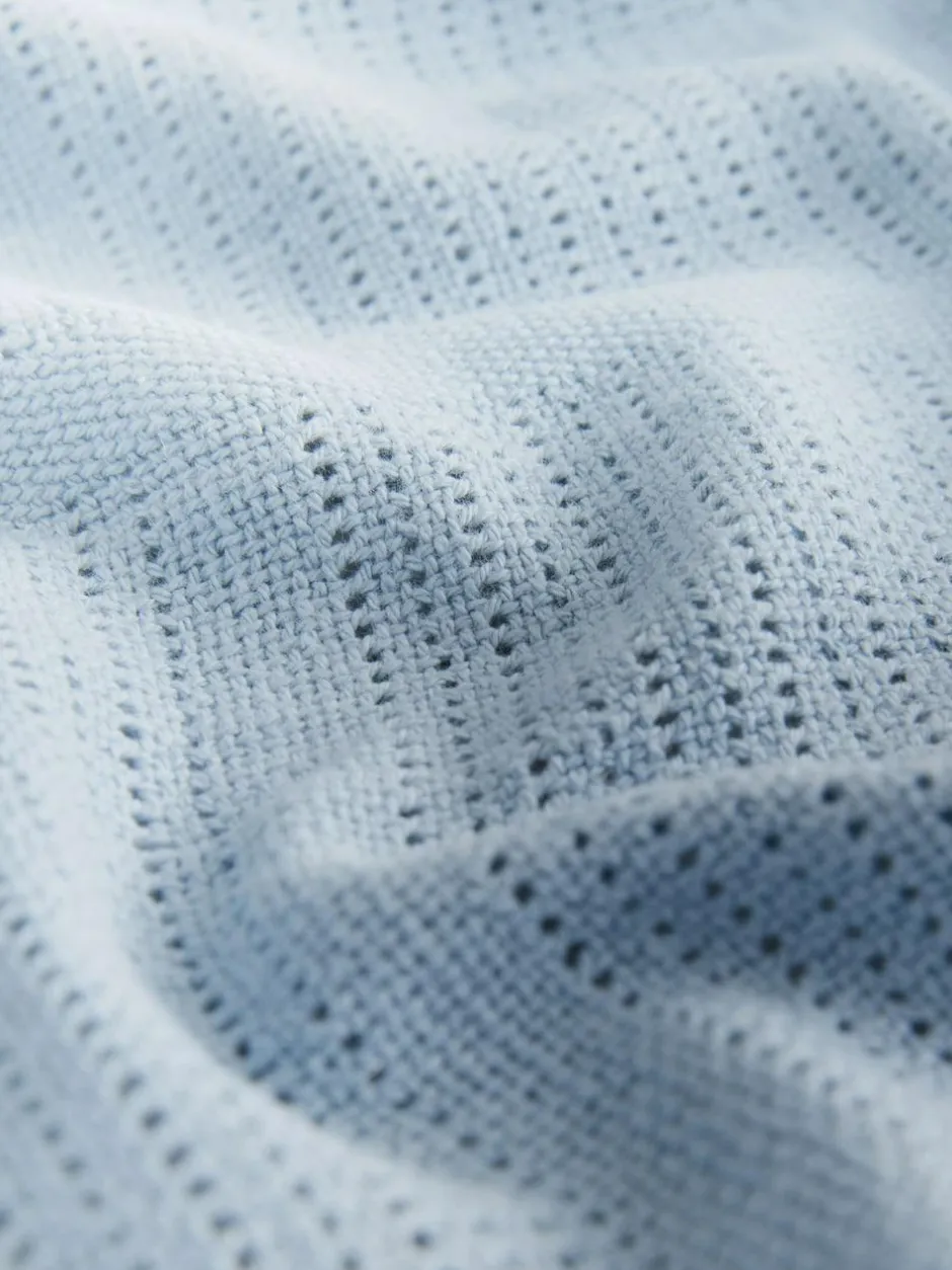 Next 2 Pack 100% Cotton Baby Cellular Blanket Blue Best