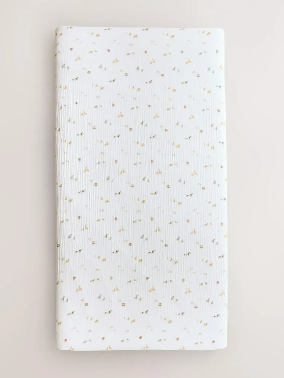 Next 2 Pack Baby Muslin Fitted Sheets Mini Jungle Sale