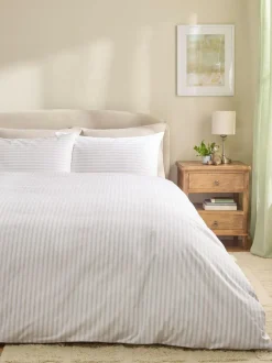 Next 2 Pack White/Natural Bertie Bear Reversible Duvet Cover and Pillowcase Set Sale