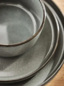 Next 12 Piece Green Dalton Reactive Glaze Dinner Set Hot