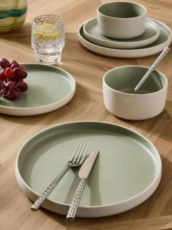 Next 12 Piece Otis Dinner Set Green Outlet