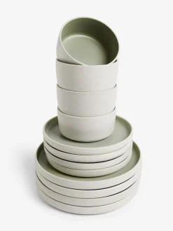 Next 12 Piece Otis Dinner Set Green Outlet