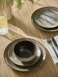 Next 12 Piece Hampton Dinner Set Grey Discount
