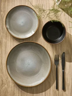 Next 12 Piece Hampton Dinner Set Grey Discount