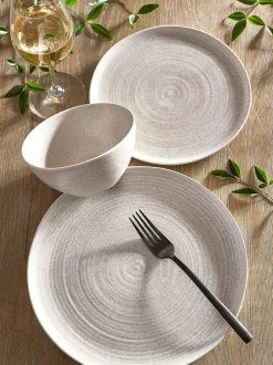 Next 12 Piece Kya Dinnerware Dinner Set Stone Sale