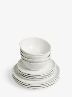 Next 12 Piece White Anya Dinner Set
