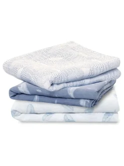 Aden + Anais Cotton Muslin Squares 3 Pack Blue Online