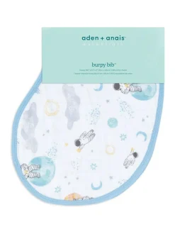Aden + Anais Natural Essentials Cotton Space Explorers Muslin Baby Burpy 100% Cotton Bib Clearance