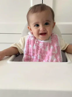Aden + Anais Pink 100% Cotton Snap Bibs 3 Pack Sale