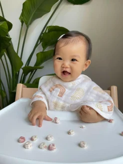Aden + Anais White 100% Cotton Muslin Keep Rising Burpy Bibs 2 Pack Online