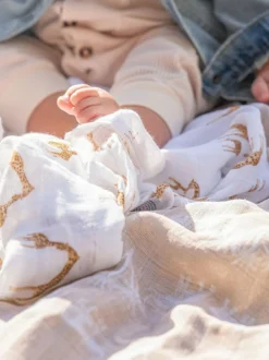 Aden + Anais White Large Blankets 100% Cotton Safari Dream Muslins 4 Pack Best