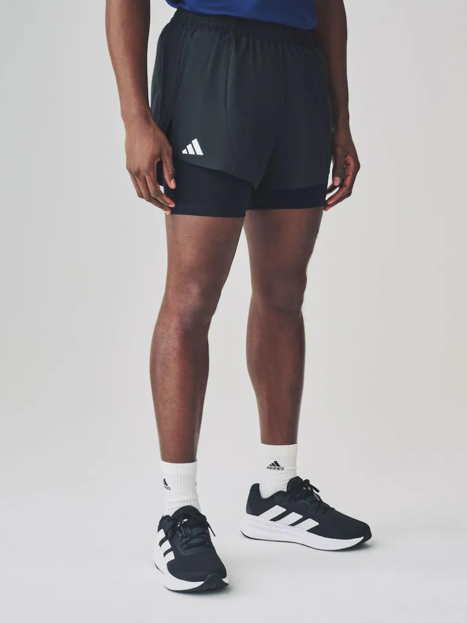 adidas Black Adizero Essential Running Shorts New