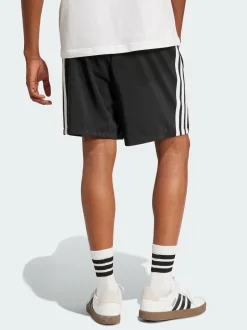 adidas Black Essentials 3-Stripes Chelsea Shorts New