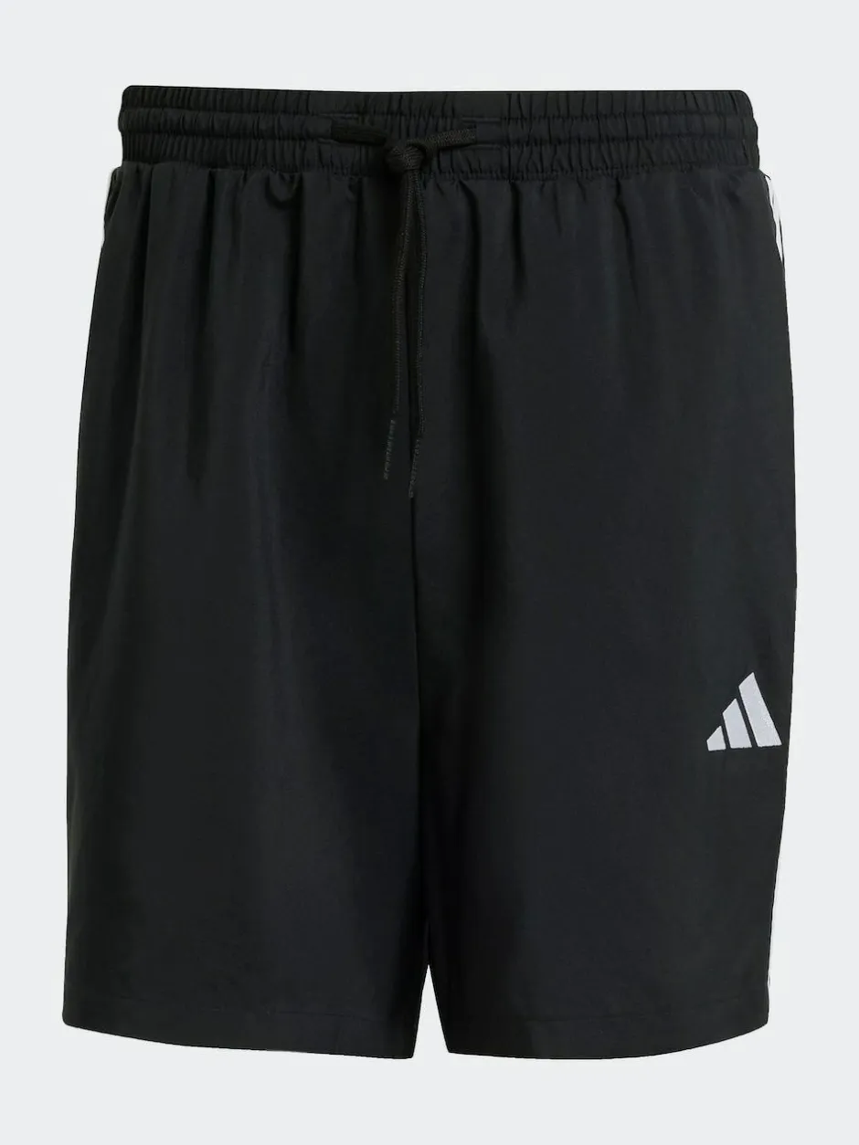 adidas Black Essentials 3-Stripes Chelsea Shorts New