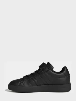 adidas Black Grand Court 3.0 Elastic Lace Kids Trainers Online