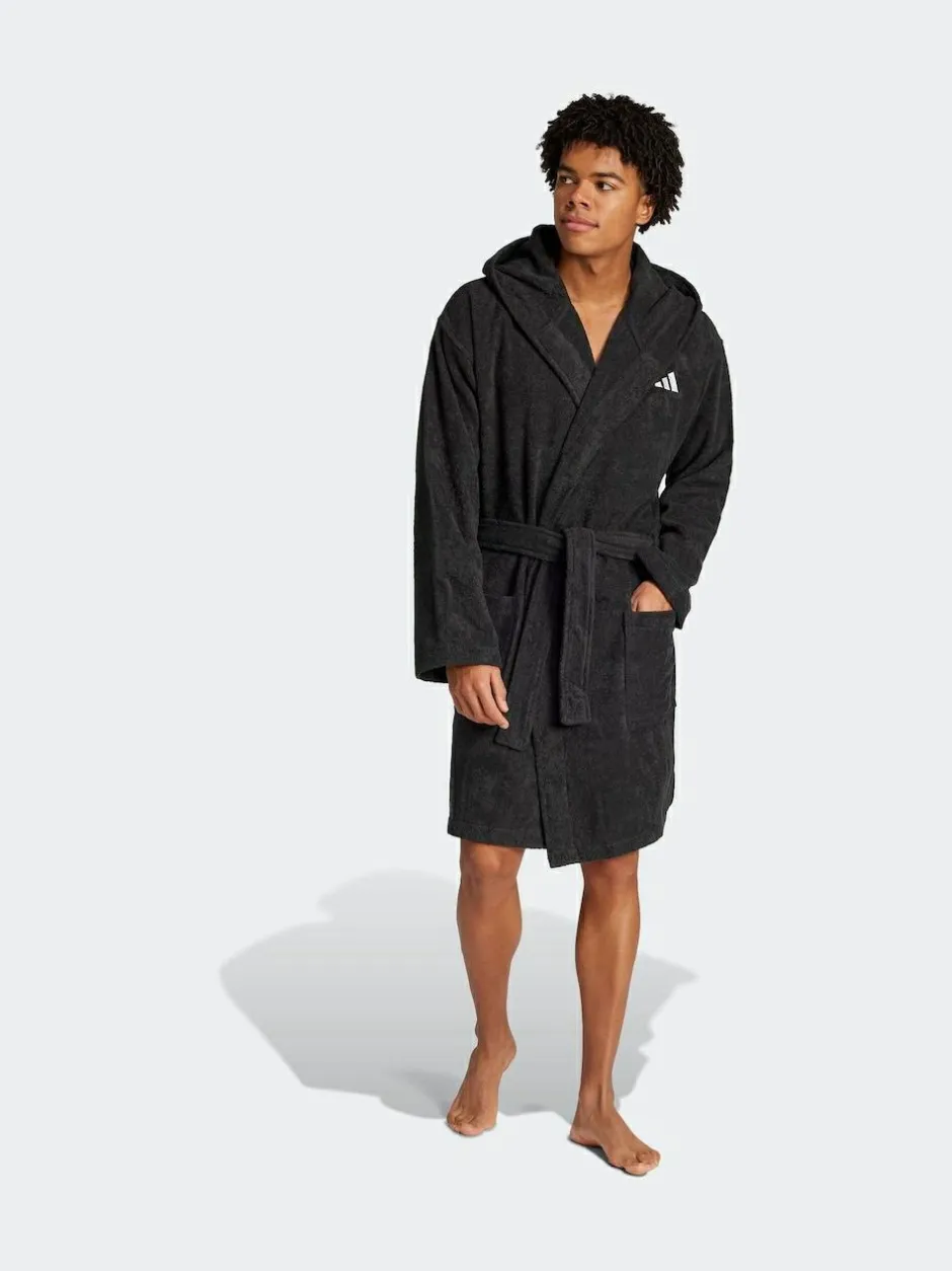 adidas Black Hooded Dressing Gown Best