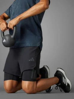 adidas Black 2-in-1 Shorts Sale