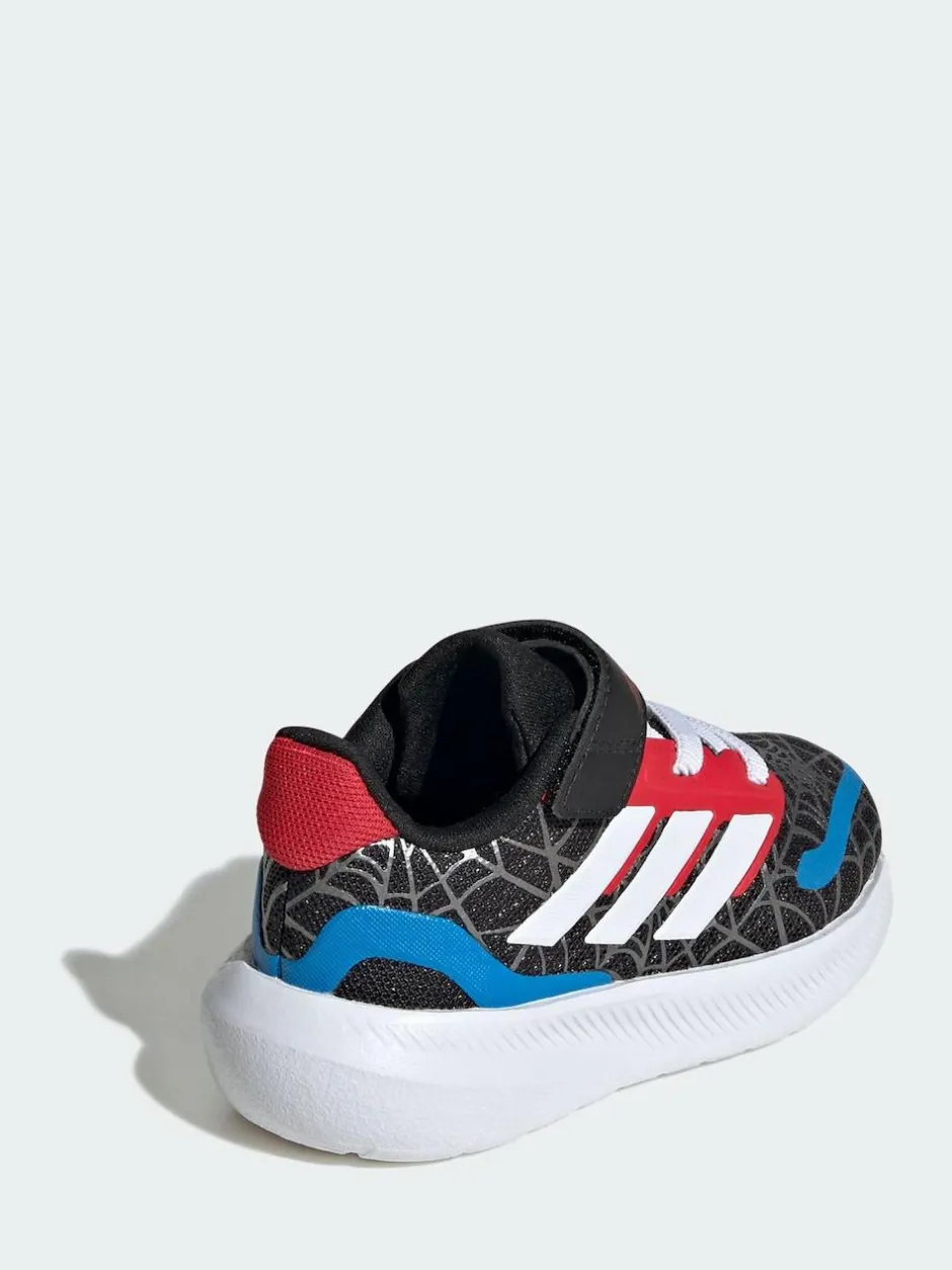adidas Black Marvel Spider-Man Runfalcon Hook and Loop Kids Trainers Sale