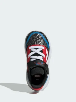 adidas Black Marvel Spider-Man Runfalcon Hook and Loop Kids Trainers Sale