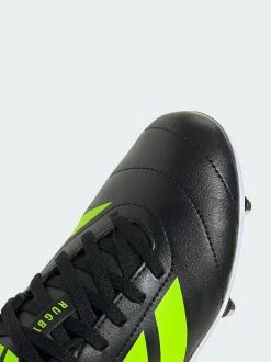 adidas Black Rugby Junior Soft Ground Boots New
