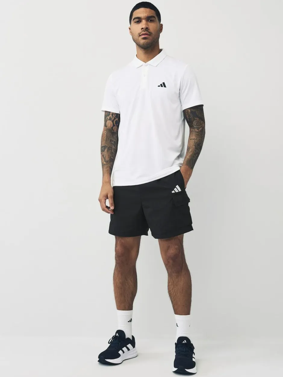 adidas Small Essentials Logo Cargo Chelsea Shorts Black New