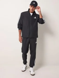 adidas Sportswear Basic 3-Stripes Woven Tracksuit Black