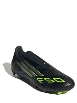 adidas Black/Grey Adult F50 League Laceless Firm/Multi Ground Boots New