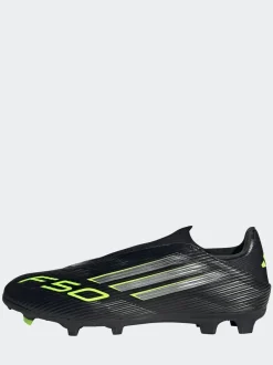 adidas Black/Grey Adult F50 League Laceless Firm/Multi Ground Boots New