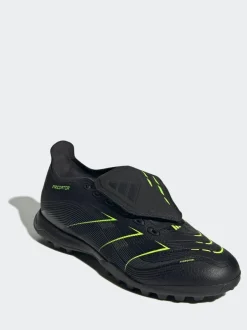 adidas Black/Grey Adult Predator League Fold-Over Tongue Turf Boots Hot