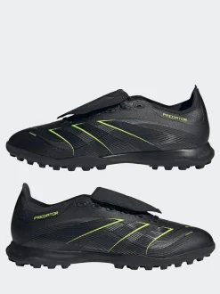 adidas Black/Grey Adult Predator League Fold-Over Tongue Turf Boots Hot