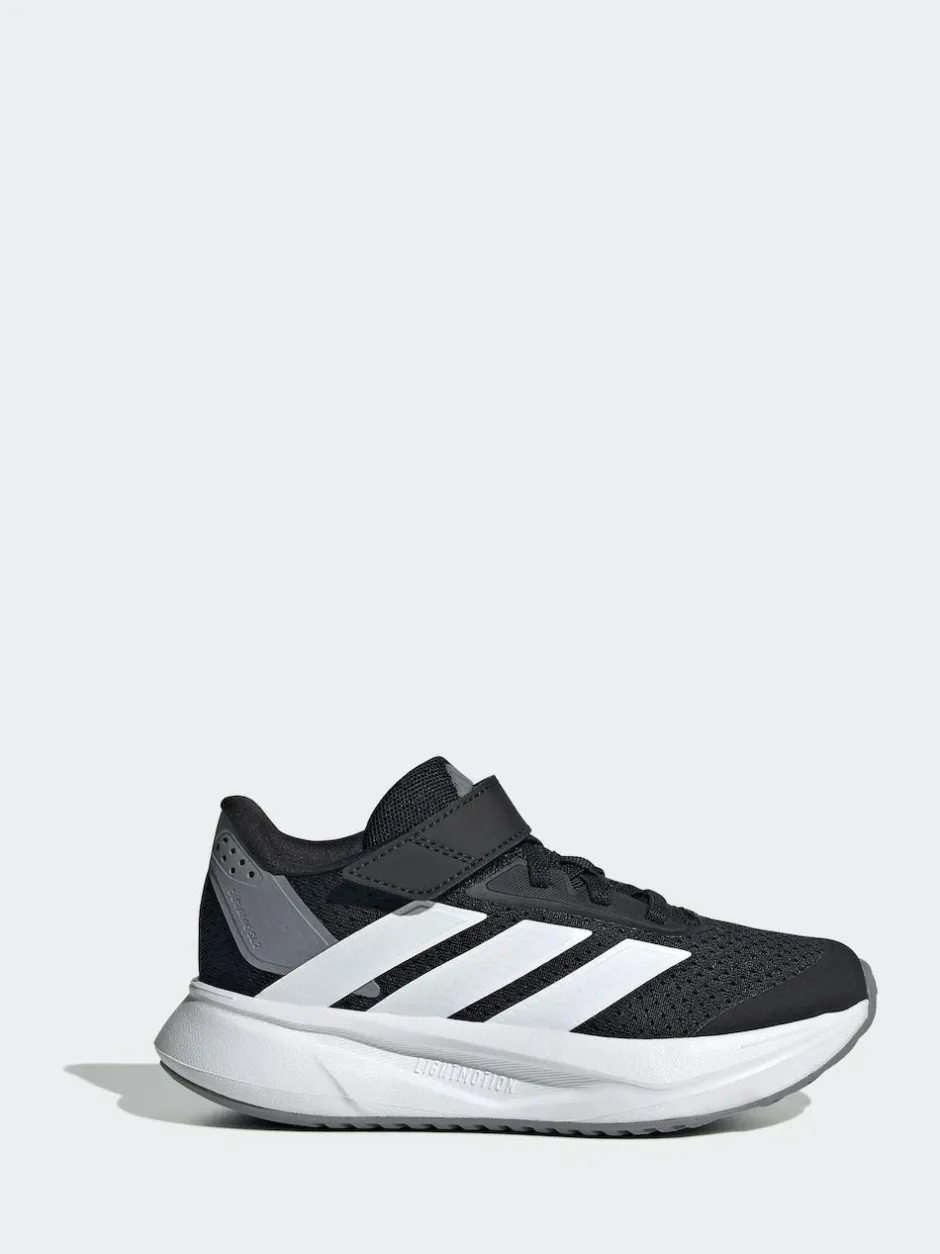 adidas Duramo SL Hook and Loop Running Kids Trainers Black/White