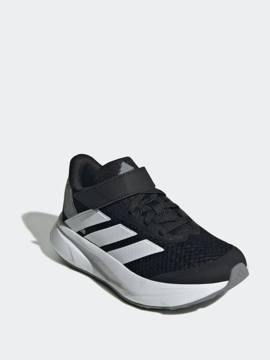 adidas Duramo SL Hook and Loop Running Kids Trainers Black/White