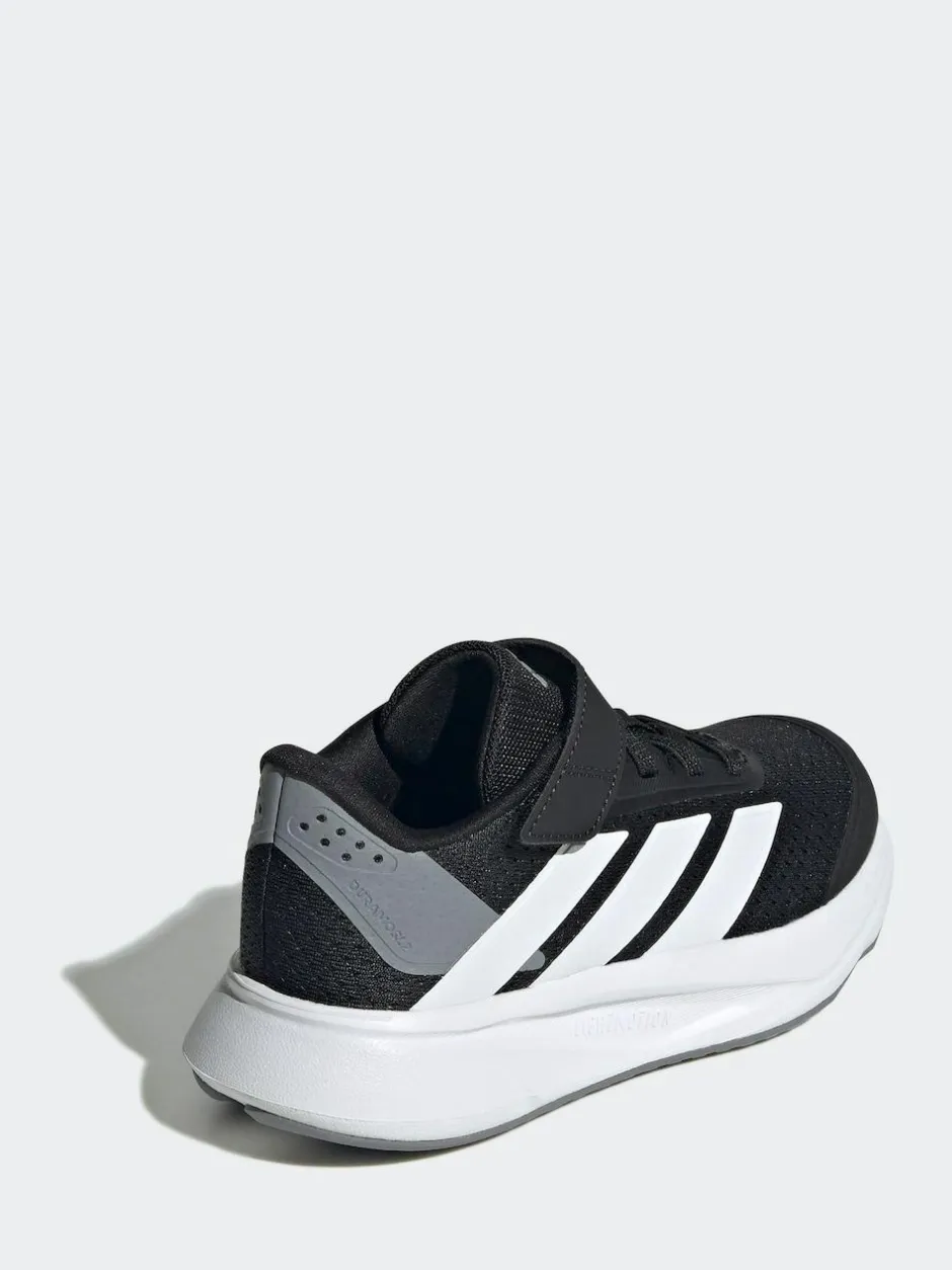 adidas Duramo SL Hook and Loop Running Kids Trainers Black/White