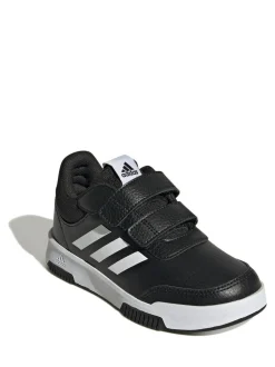 adidas Black/White Hook and Loop Tensaur Kids Trainers New