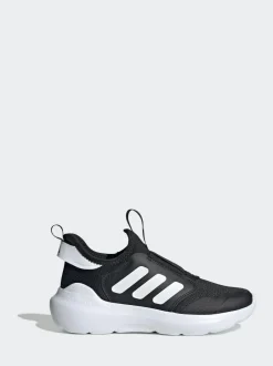 adidas Black/White Tensaur Comfort Slip On Junior Trainers Discount