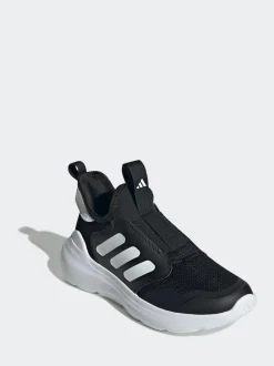 adidas Black/White Tensaur Comfort Slip On Junior Trainers Discount