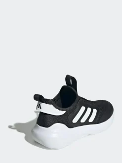 adidas Black/White Tensaur Comfort Slip On Junior Trainers Discount