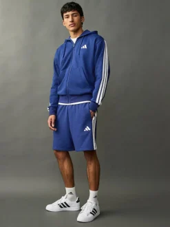 adidas Blue Essential 3-Stripes French Terry Shorts Online