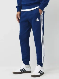 adidas Essentials 3-Stripes Fleece Joggers Blue Hot