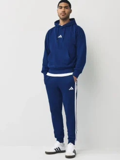 adidas Essentials 3-Stripes Fleece Joggers Blue Hot