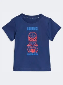 adidas Marvel Spider-Man Top and Shorts Infant Set Blue