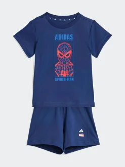 adidas Marvel Spider-Man Top and Shorts Infant Set Blue
