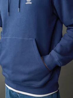 adidas originals adidas Blue Trefoil Essentials Hoodie Discount