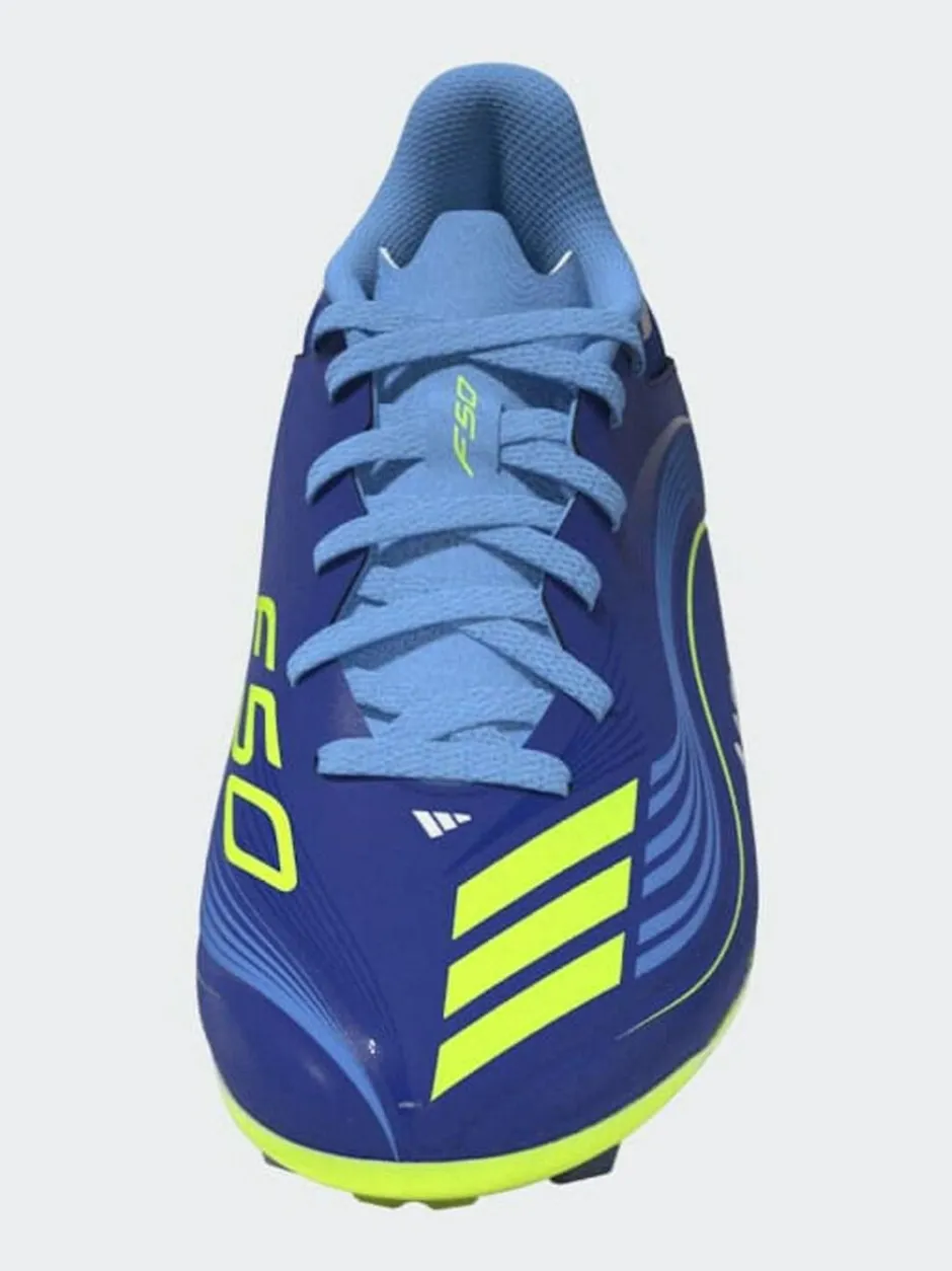 adidas Blue/Yellow Kids F50 Messi League Firm/Multi Ground Boots Discount