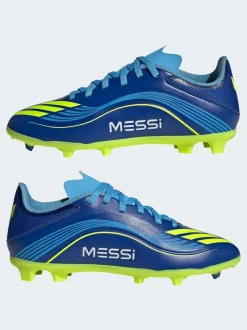 adidas Blue/Yellow Kids F50 Messi League Firm/Multi Ground Boots Discount
