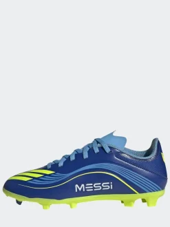 adidas Blue/Yellow Kids F50 Messi League Firm/Multi Ground Boots Discount