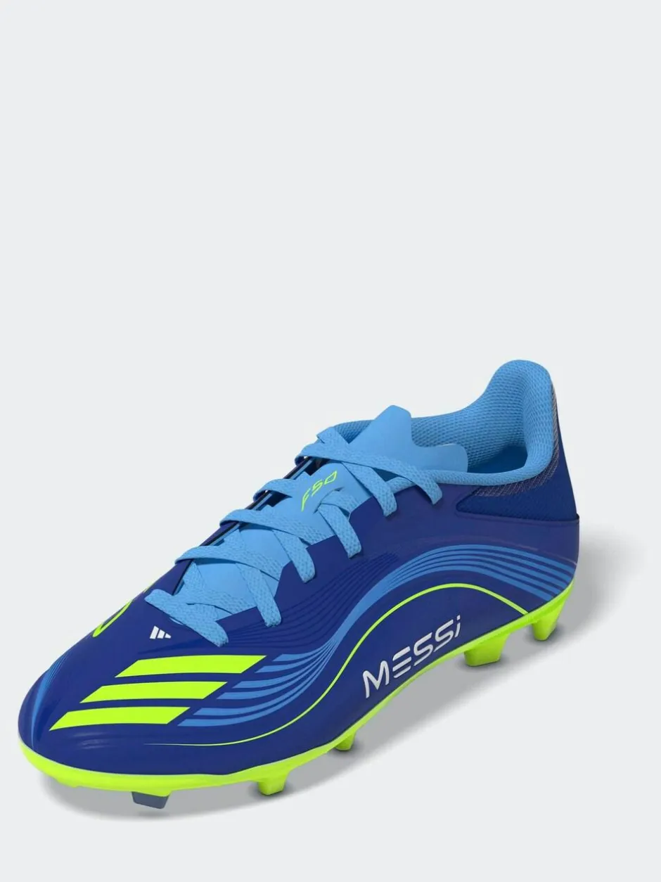 adidas Blue/Yellow Kids F50 Messi League Firm/Multi Ground Boots Discount