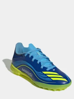 adidas Blue/Yellow Kids F50 Messi League Turf Boots Clearance