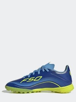 adidas Blue/Yellow Kids F50 Messi League Turf Boots Clearance